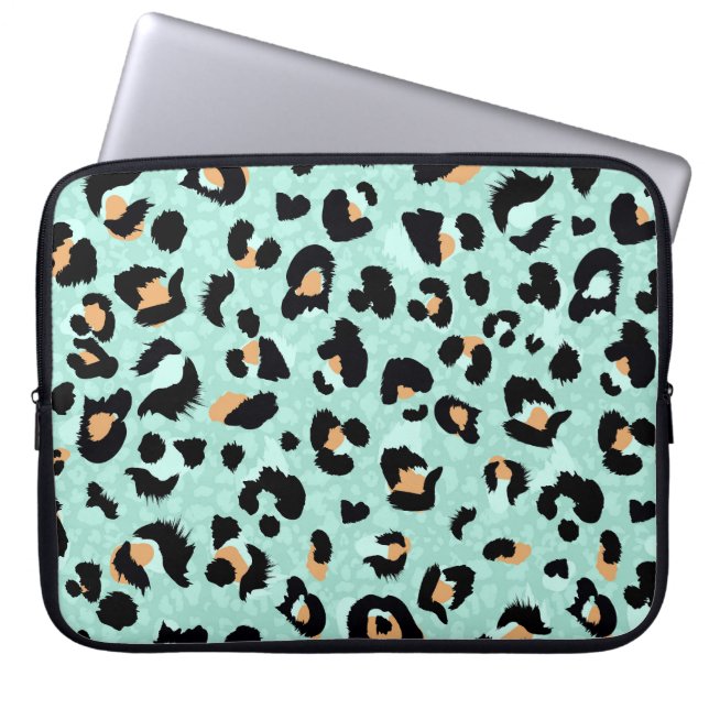 Housse Pour Ordinateur Portable Empreinte de léopard, motif animal (Devant)