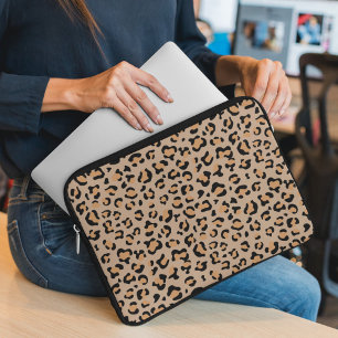 Housse Pour Ordinateur Portable Empreinte de léopard, Spots de léopard, Leopard Br