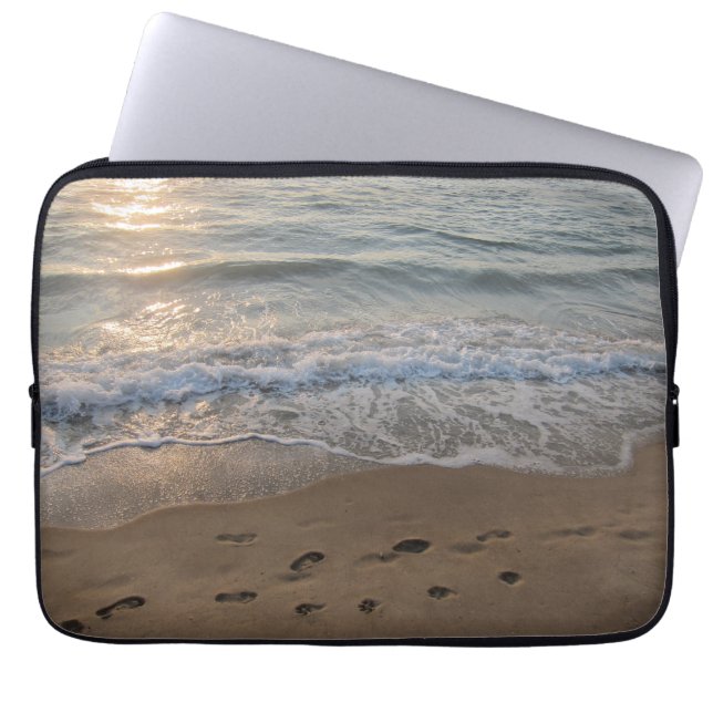 Housse Pour Ordinateur Portable Empreintes dans le Sable (Devant)