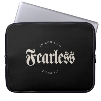 Housse Pour Ordinateur Portable En Dieu, je suis sans peur 2 Tim 1:7 chrétien