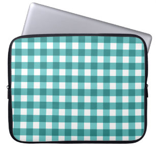 Housse Pour Ordinateur Portable en vichy turquoise