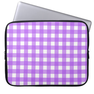 Housse Pour Ordinateur Portable En vichy violet brillant