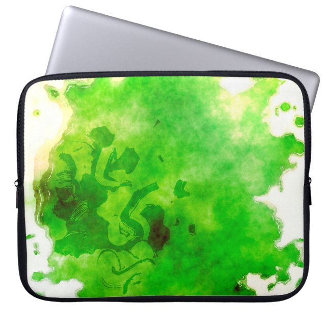 Housse Pour Ordinateur Portable encre couleur aquarelle (Devant)