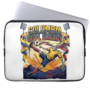 Housse Pour Ordinateur Portable Énergie de but Colombie Skeleton Striker Nations C