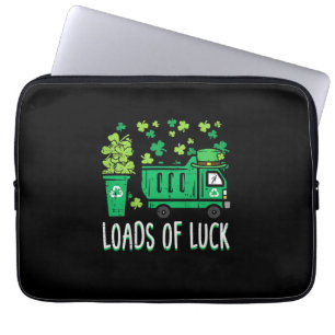 Housse Pour Ordinateur Portable Enfants Jour de la Saint Patrick Ordures Camion Ch