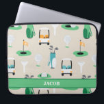 Housse Pour Ordinateur Portable Enfants Personnalisés Golfcart Golfcart Golfing Sp<br><div class="desc">Papa,  Grampa ou autre nom personnalisé Golfer Golfcart Golfing Motif sportif Golfing. Chariots de golf,  balles de golf,  tee - shirts de golf,  clubs de golf sur le terrain de golf,  design sportif. Modifier pour modifier le nom.</div>