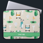 Housse Pour Ordinateur Portable Enfants Personnalisés Golfcart Golfcart Golfing Sp<br><div class="desc">Papa,  Grampa ou autre nom personnalisé Golfer Golfcart Golfing Motif sportif Golfing. Chariots de golf,  balles de golf,  tee - shirts de golf,  clubs de golf sur le terrain de golf,  design sportif. Modifier pour modifier le nom.</div>