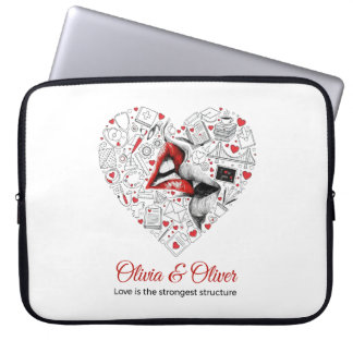 Housse Pour Ordinateur Portable Engineer Love Strongest Structure Valentine