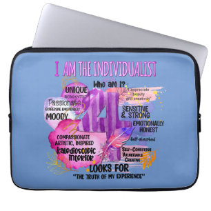 Housse Pour Ordinateur Portable Enneagram Type 4 - Je Suis Individualiste