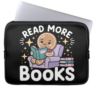 Housse Pour Ordinateur Portable Enseignant de Noël Lit plus de livres drôle