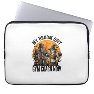 Housse Pour Ordinateur Portable Entraîneur de Fitness Halloween Sorcière Citrouill