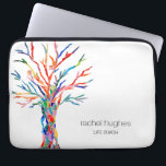 Housse Pour Ordinateur Portable Entraîneur de vie d'arbre coloré personnalisé<br><div class="desc">Cette tamis de dessus de tour unique est décorée avec un design original Arbre de Vie. Facilement personnalisable avec votre nom et votre profession. Utilisez l'option Personnaliser supplémentaire pour modifier la taille,  le style ou la couleur du texte si vous le souhaitez. Mosaïque originale © Michele Davies.</div>
