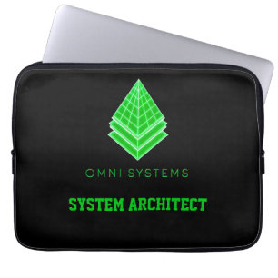 Housse Pour Ordinateur Portable Entreprise de technologie néon vert à l'esthétique