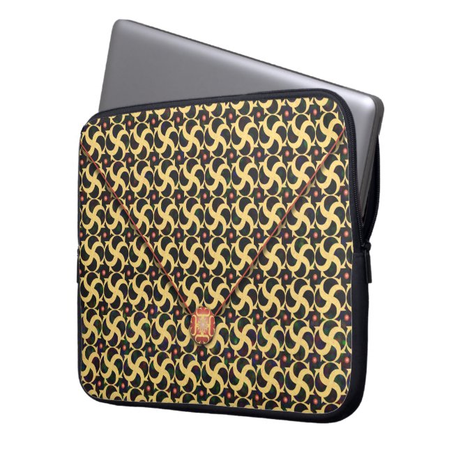 Housse Pour Ordinateur Portable Enveloppe en cage dorée (devant gauche)