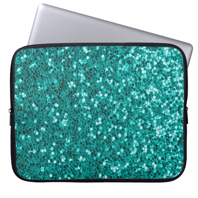 Housse Pour Ordinateur Portable Épercées turquoise : Bright Close Up Foundation (Devant)