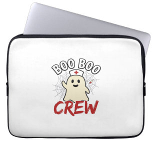 Housse Pour Ordinateur Portable Équipage Boo Boo Halloween Infirmière Fantôme Desi