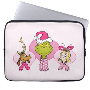 Housse Pour Ordinateur Portable Équipage du Grinch en Portrait de la Saint-Valenti