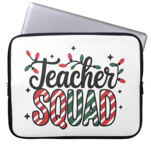 Housse Pour Ordinateur Portable Équipe d'enseignants de Noël Drôle de fête de Noël