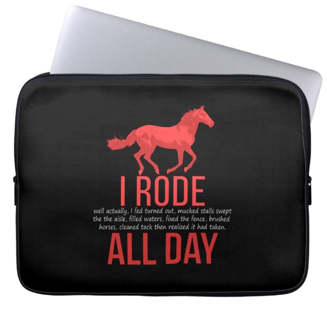 Housse Pour Ordinateur Portable Équitation - Cheval Ride Cadeau (Devant)