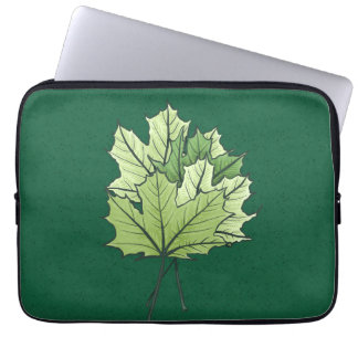 Housse Pour Ordinateur Portable Érable vert du printemps Amoureux de la nature Feu