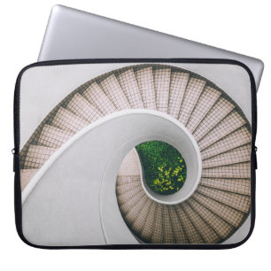 HOUSSE POUR ORDINATEUR PORTABLE ESCALIERS EN BÉTON BLANC ET BROWN