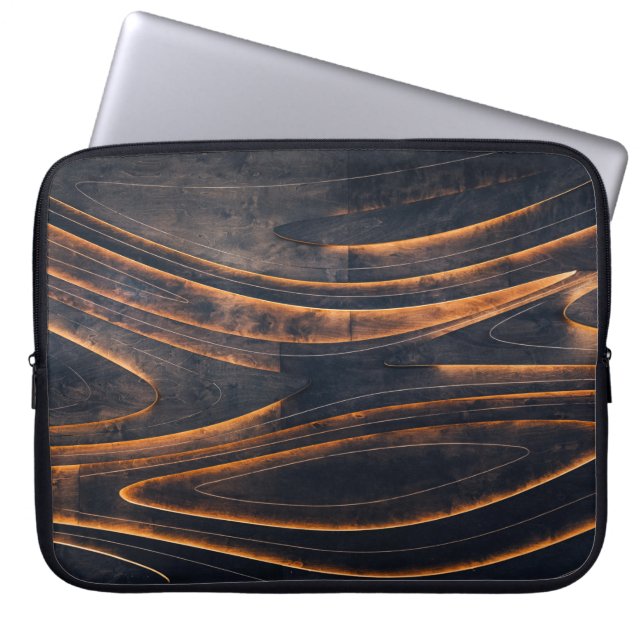 Housse Pour Ordinateur Portable Escaliers en spirale noir et marron (Devant)