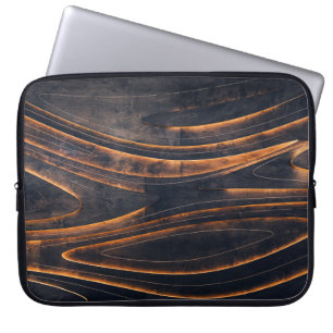 HOUSSE POUR ORDINATEUR PORTABLE ESCALIERS NOIRS ET BROWN