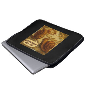 Housse Pour Ordinateur Portable Escargot Curieux & Parodie de Michel-Ange Dessin A