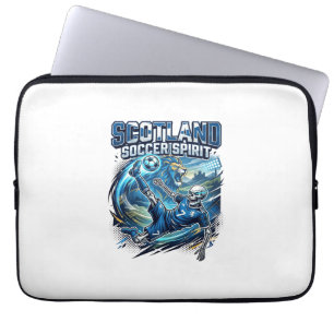 Housse Pour Ordinateur Portable Esprit de football d'Écosse Striker squelette Nati