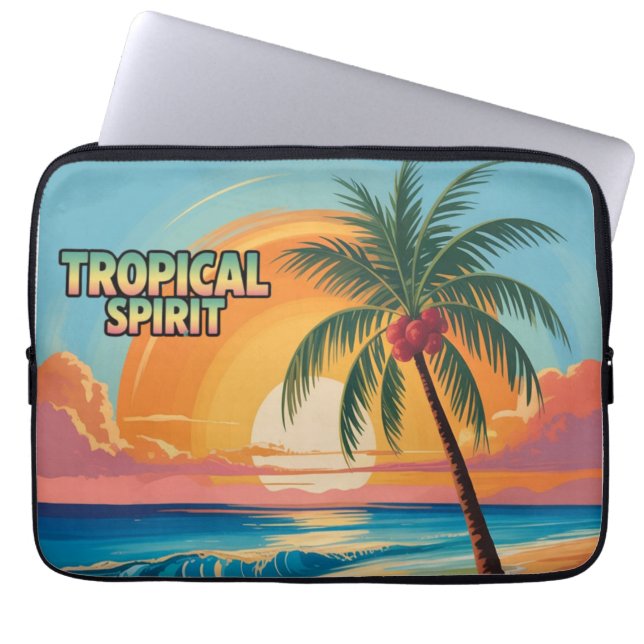 Housse Pour Ordinateur Portable Esprit Tropical (Devant)