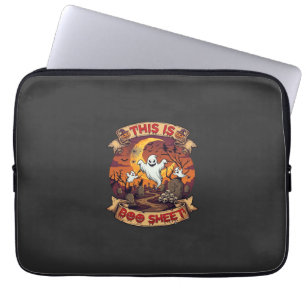 Housse Pour Ordinateur Portable Est Boo Sheet Halloween Fantôme Cimetière Citrouil