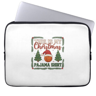 Housse Pour Ordinateur Portable Est Pantalon de Noël Basketball Chapeau de Père No
