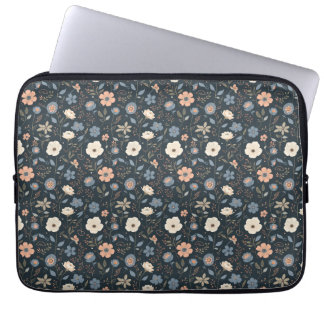 Housse Pour Ordinateur Portable Esthétique botanique florale sombre de nuit