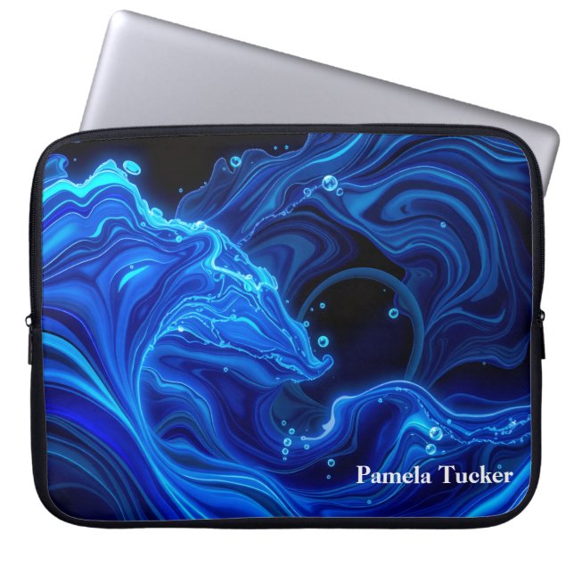 Housse Pour Ordinateur Portable Esthétique Néon Synthwave Grande (Devant)