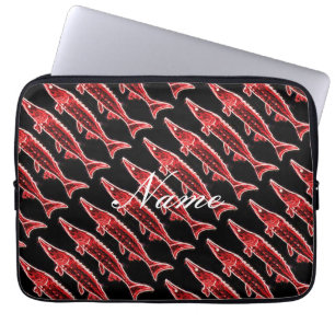 Housse Pour Ordinateur Portable esturgeons rouges sur Thunder_Cove noir