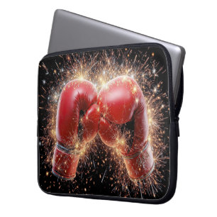 Housse Pour Ordinateur Portable États-Unis Gants De Boxe Rouge En Feu D'Oeuvre