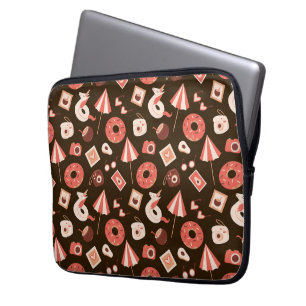 Housse Pour Ordinateur Portable Été Chocolat Chocolat Arrière - plan Brown
