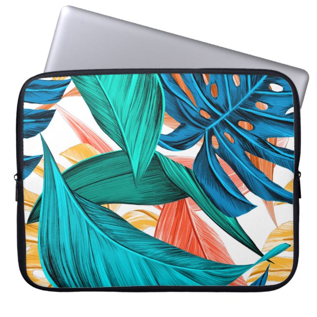 Housse Pour Ordinateur Portable été tropical feuille exotique (Devant)