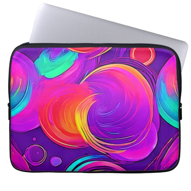 Housse Pour Ordinateur Portable Ethereal Neon : Des rêves Abstraits (Devant)