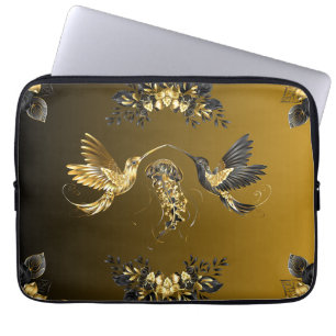 Housse Pour Ordinateur Portable Ethereal Union - Oeuvres d'art noir et or