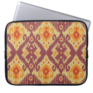 Housse Pour Ordinateur Portable Ethnic Ikat Chevron : Arrière - plan traditionnel