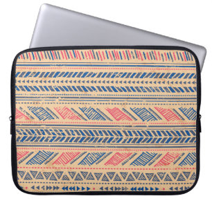 Housse Pour Ordinateur Portable Ethnie tribale vintage : motif sans couture.