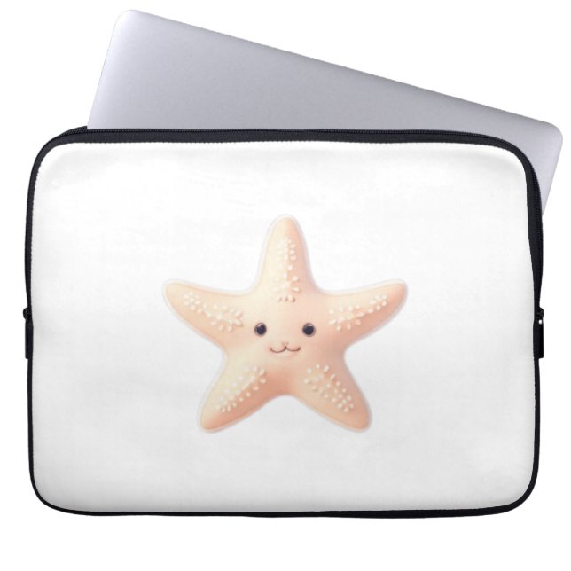 Housse Pour Ordinateur Portable Étoile de mer rose mignonne (Devant)