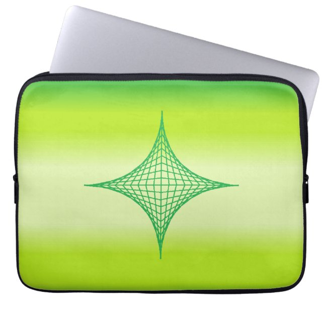 Housse Pour Ordinateur Portable Étoile verte (Devant)