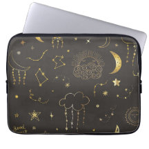 Étoiles Dorées Célestes, Lune & Constellations