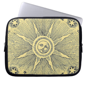 Housse Pour Ordinateur Portable Étoiles du Soleil Antique Ciel Nocturne Zodiaque M
