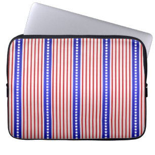 Housse Pour Ordinateur Portable Étoiles et Rayures