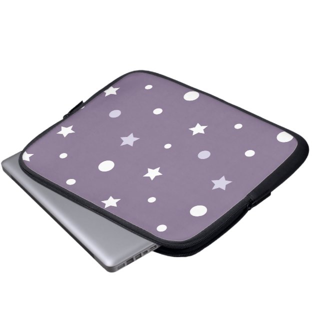 Housse Pour Ordinateur Portable Étoiles violettes (Devant bas)