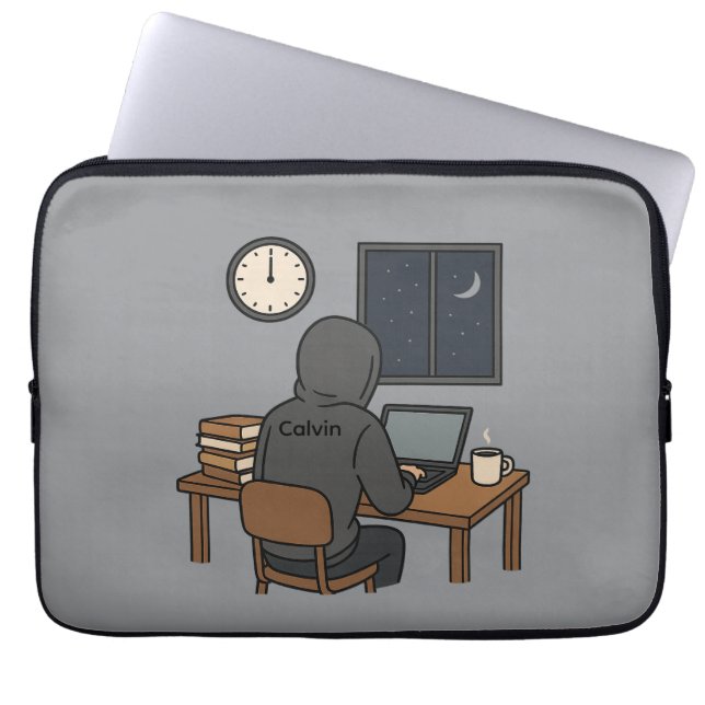 Housse Pour Ordinateur Portable Étude de minuit (Devant)
