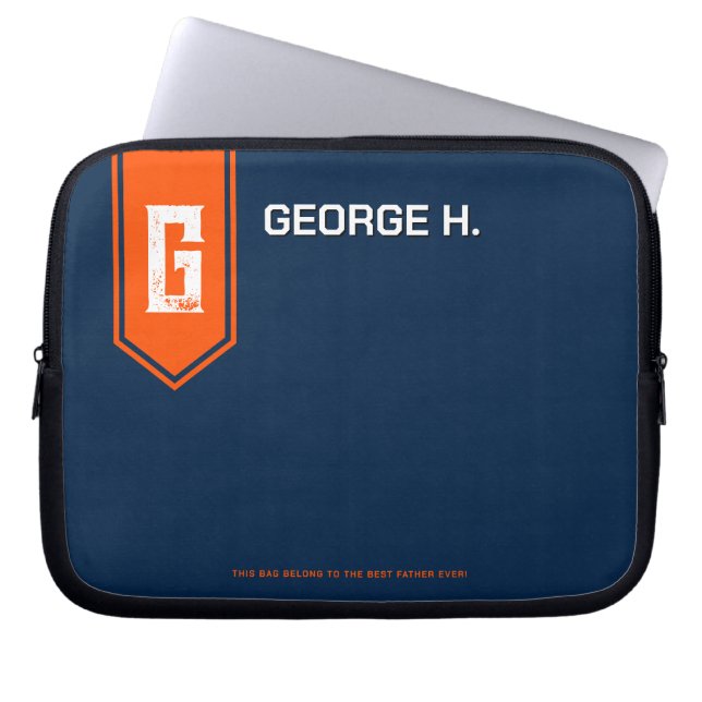 Housse Pour Ordinateur Portable Étui pour ordinateur portable bleu orange pour hom (Devant)